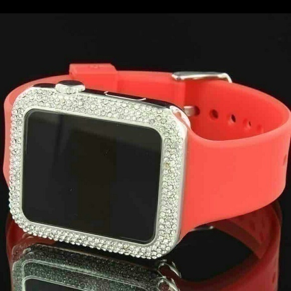 ICED OUT DIAMOND SIMULATED TOUCH SCREEN WATCH - Picture 1 of 2